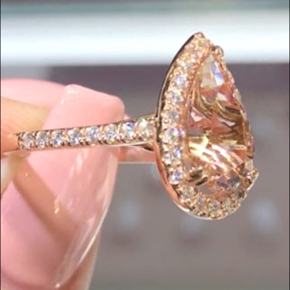 🆕GORGEOUS! 14K Rose Gold 2.5Ct Morganite Ring - Picture 4 of 8